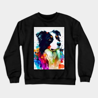 Colorful Border Collie Crewneck Sweatshirt